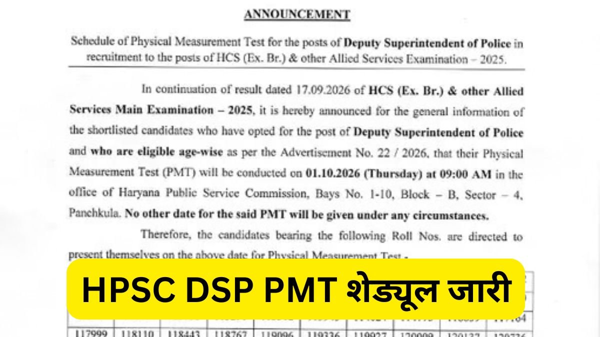 HPSC DSP PMT 2026
