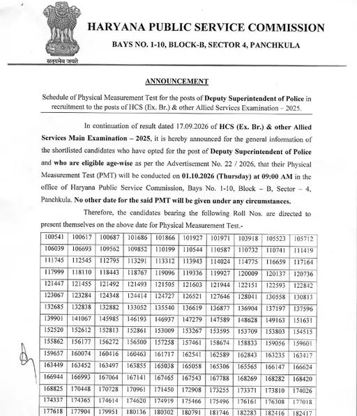 HPSC DSP PMT 2026