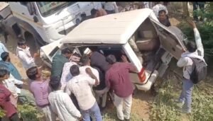 नोहर के पास बड़ा सड़क हादसा: ट्रॉले और बोलेरो की टक्कर, एक की मौत, आठ घायल