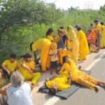 गोगामेड़ी जा रहे श्रद्धालुओं से भरी ट्रैक्टर-ट्रॉली को ट्राले ने मारी टक्कर, 36 श्रद्धालु घायल