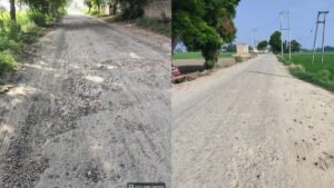सिरसा में फरवाई कलां-दड़बी रोड 1 साल से अधूरी पड़ी सड़क, पत्थरों पर चलने को मजबूर राहगीर